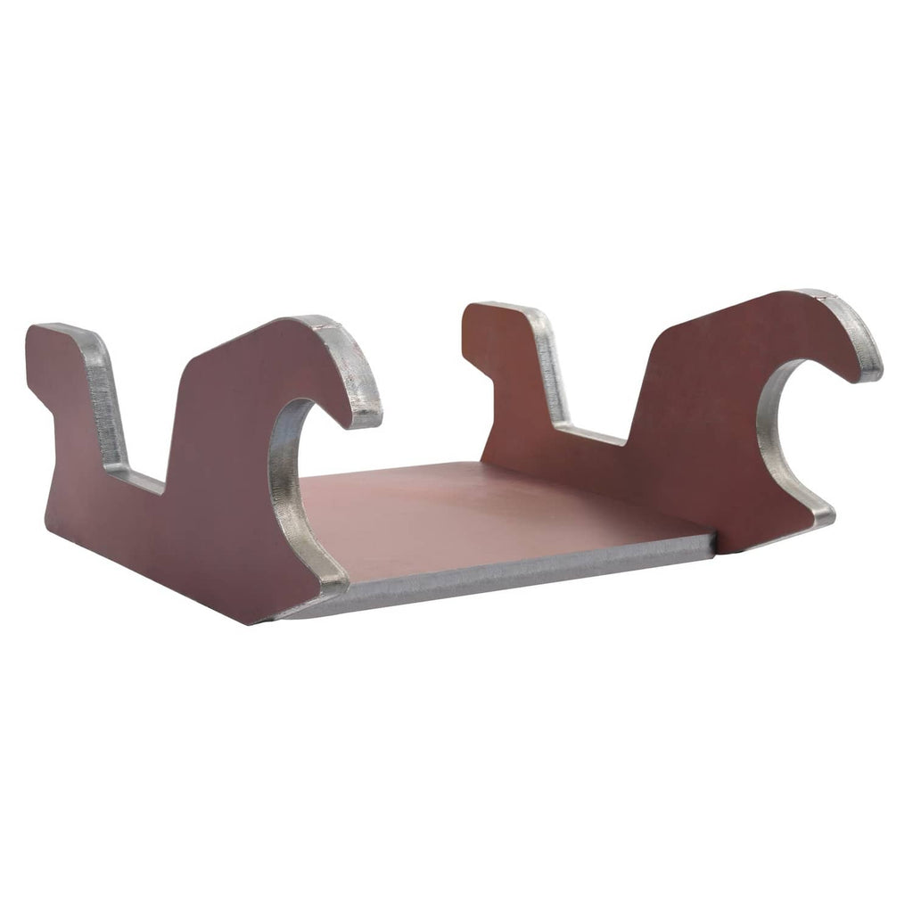 Bucket ear attachment, brown tray with four fork-style clamp supports