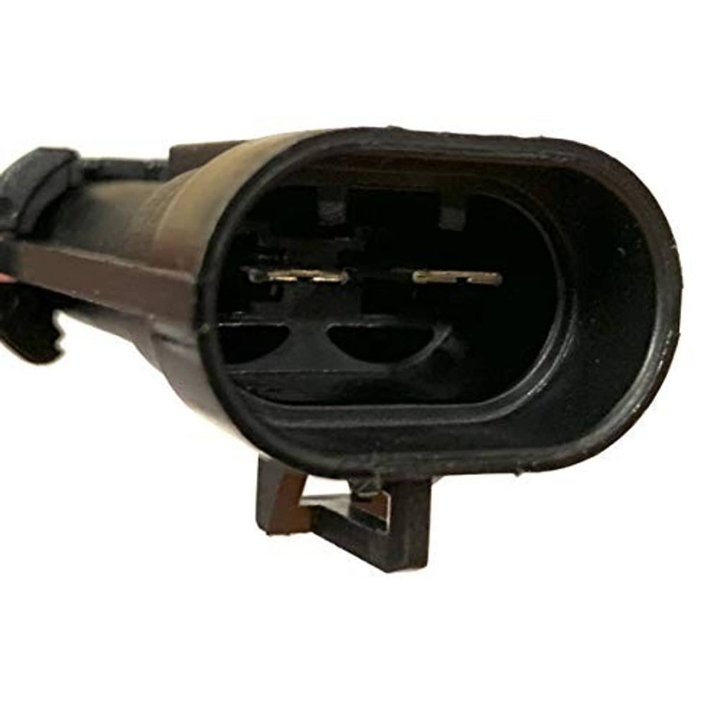 SPAL 12V puller fan electrical connector on black motor shroud, 2-pin terminals