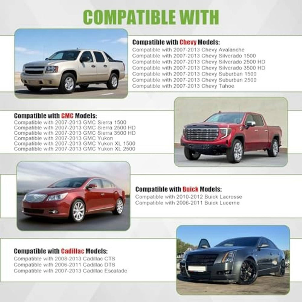 Compatible models graphic for power seat switch module