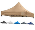 Khaki peak canopy replacement roof top cover with corner grommets and adjustable tabs