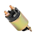 Starter solenoid relay switch with black housing, copper terminals, and mounting bracket