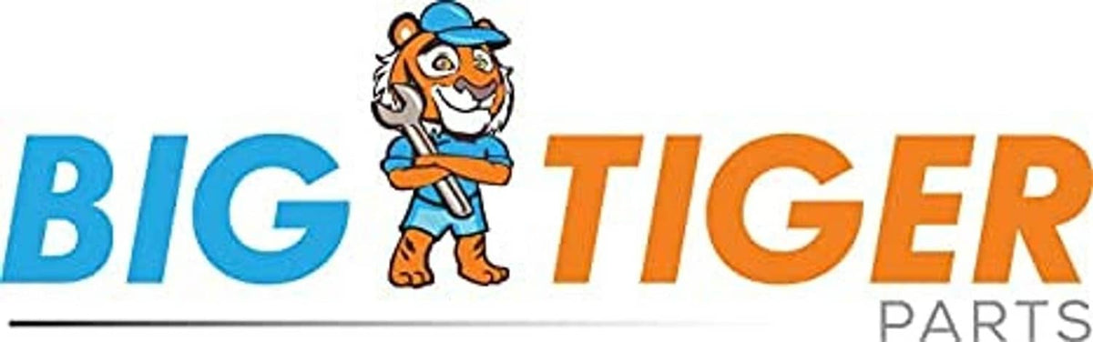 Big Tiger Parts logo with cartoon tiger and blue and orange lettering