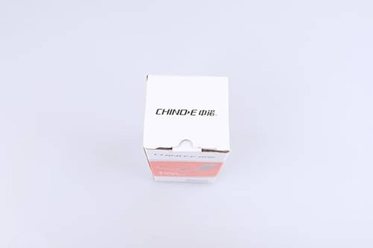 Telephone line network cable tester retail box with CHINO-E logo and red accent stripe.