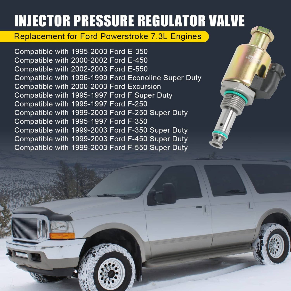Fuel injection pressure regulator valve with gold metal body and electrical plug