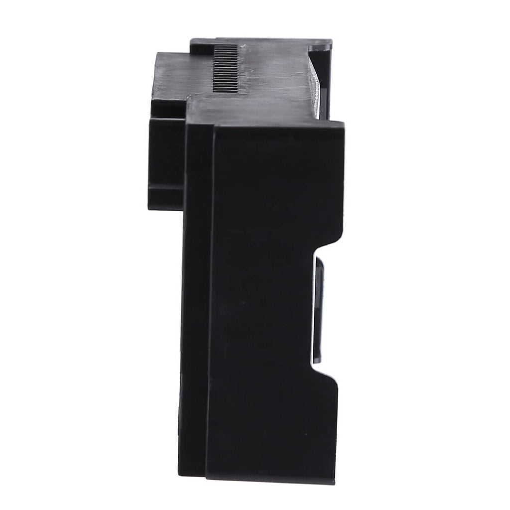 Transfer case control module with black housing and side connector tabs