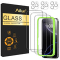 Ailun screen protector set for iPhone 16 Pro, three pack with green frame