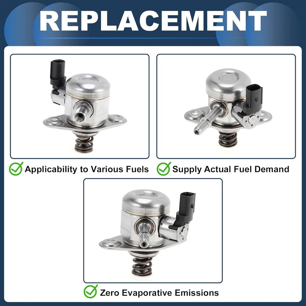 Fuel pump replacement view showing mounted unit with spring base and outlet fitting