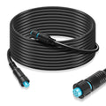Marine network cable, coiled black, with two small 8-pin connectors and blue tips