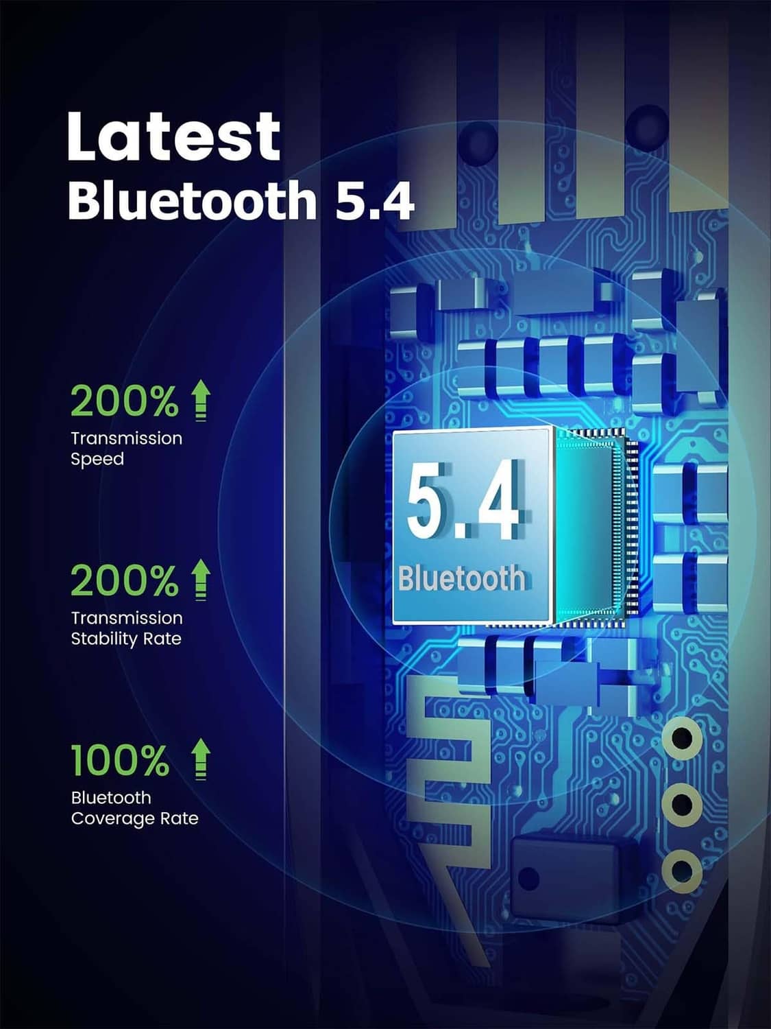 Bluetooth 5.4 adapter circuit board graphic