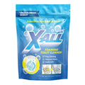 X-ALL foaming toilet cleaner powder pouch, blue with foaming-action graphics
