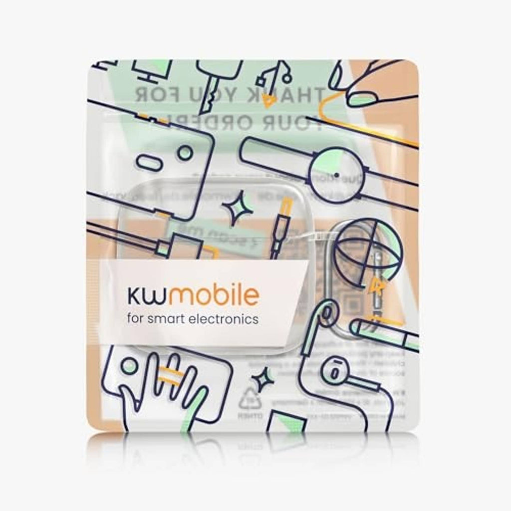 KWmobile retail package for clear TPU earbud case.