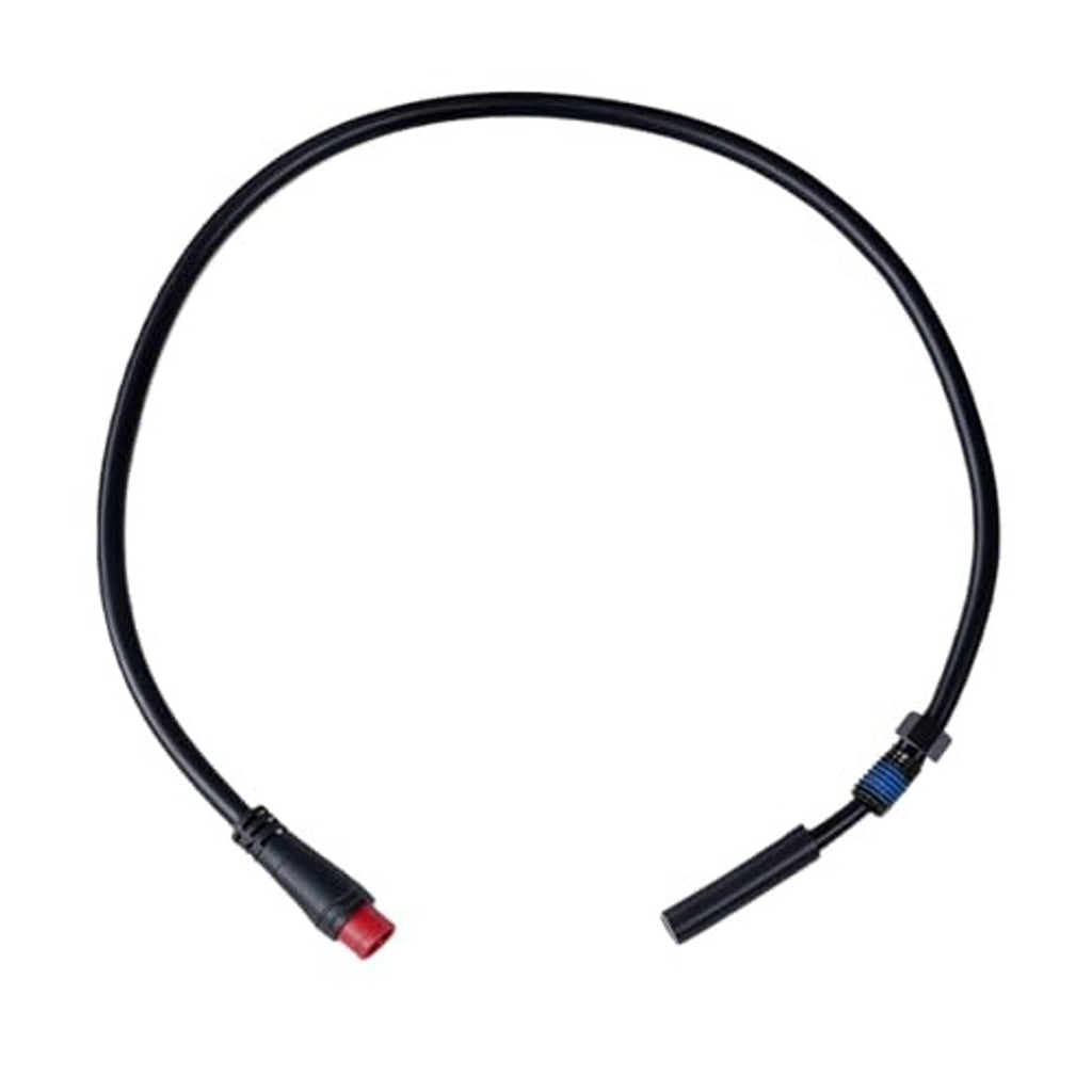 Black 2-pin brake sensor cable with red-tipped plug and blue-striped connector