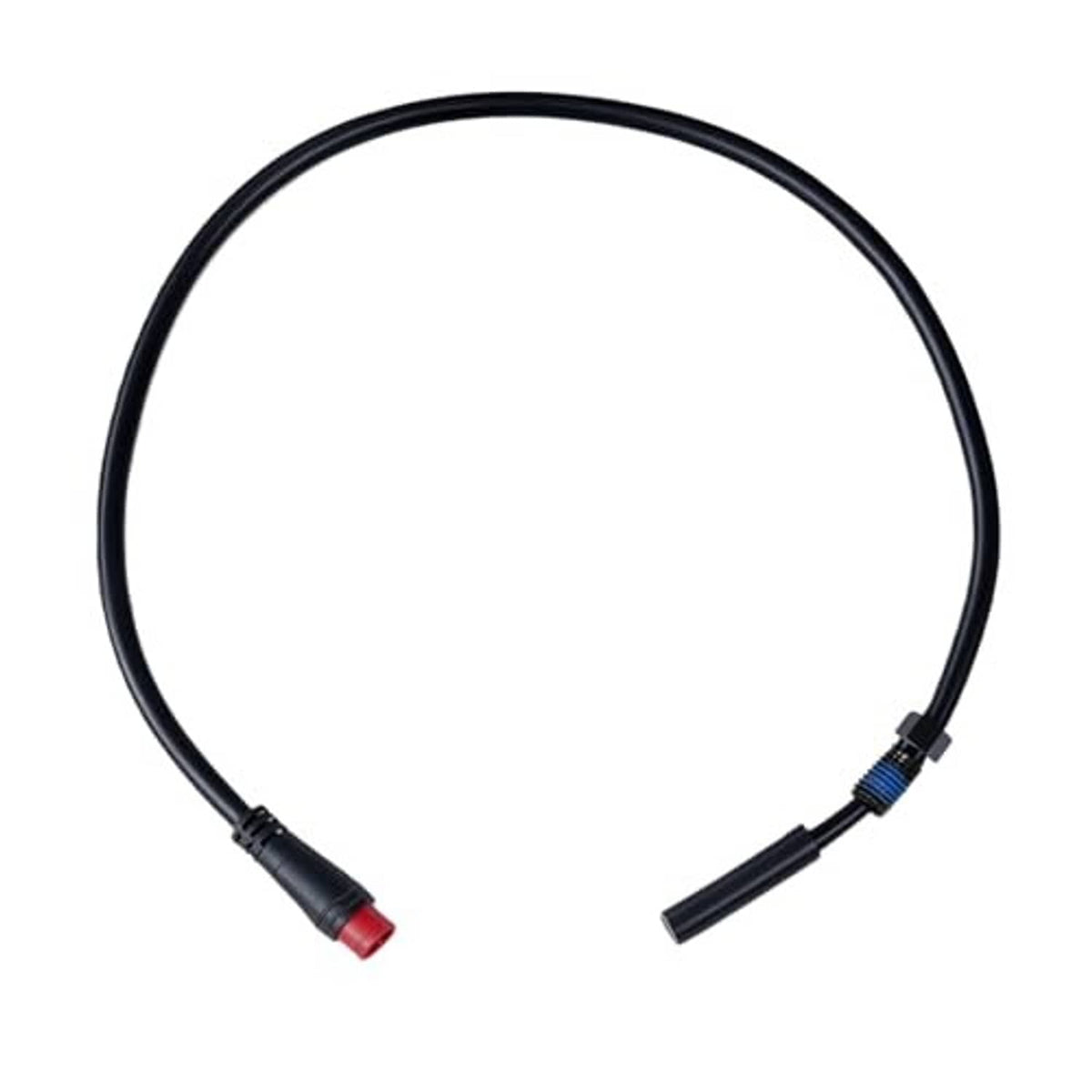 Black 2-pin brake sensor cable with red-tipped plug and blue-striped connector