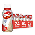 Cream vanilla nutritional drink bottle with red BOOST label and 10g protein icons