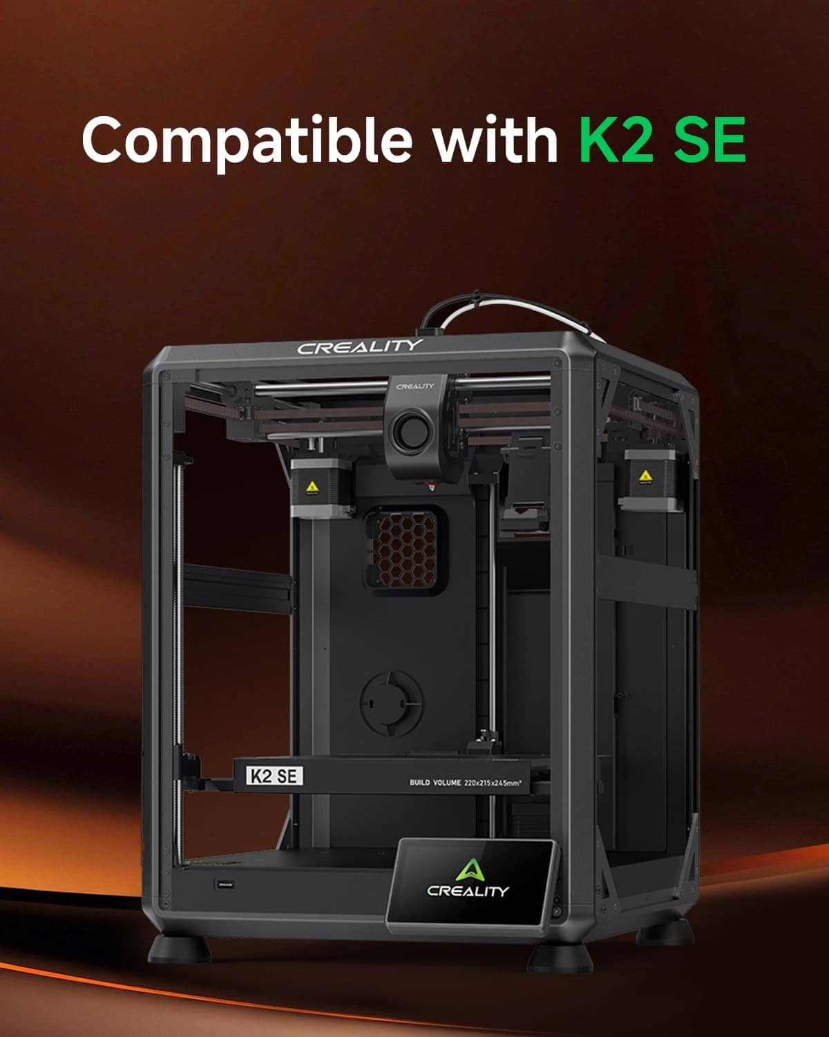 Creality 3D printer showing installed K2 SE ceramic heating block hotend
