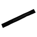 32-inch pool cue case in black fabric with a stitched front strap panel