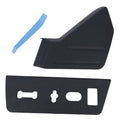 Front driver seat trim cover panel set in black with switch bezel openings