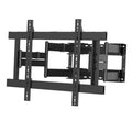 Full-motion TV wall mount with black arms and mounting plate bracket kit