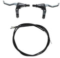 Pair of black Shimano Tiagra road bike brake levers with black brake cables