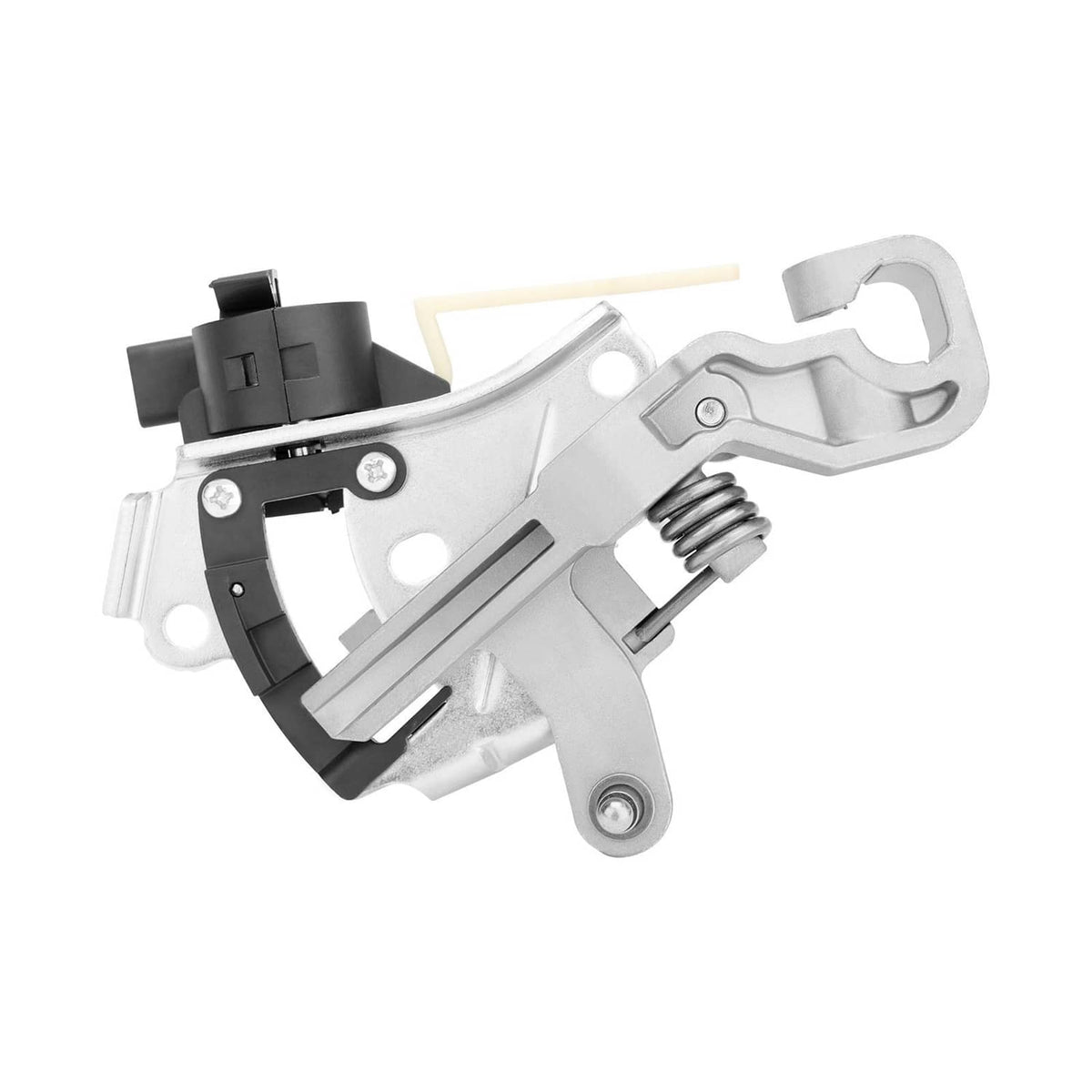 Metal steering column gear shift bracket with spring and black sensor connector