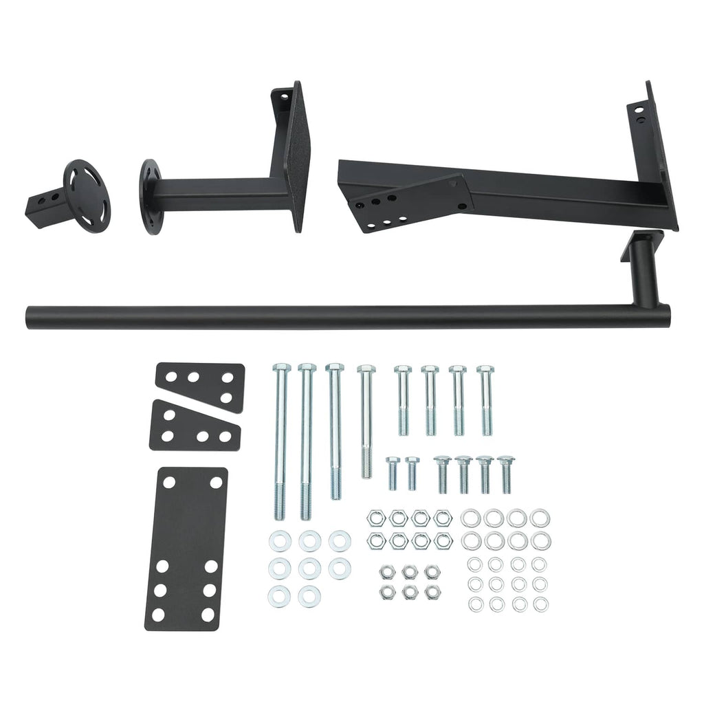 Dual boat trailer steps with handle, mounting brackets and hardware kit