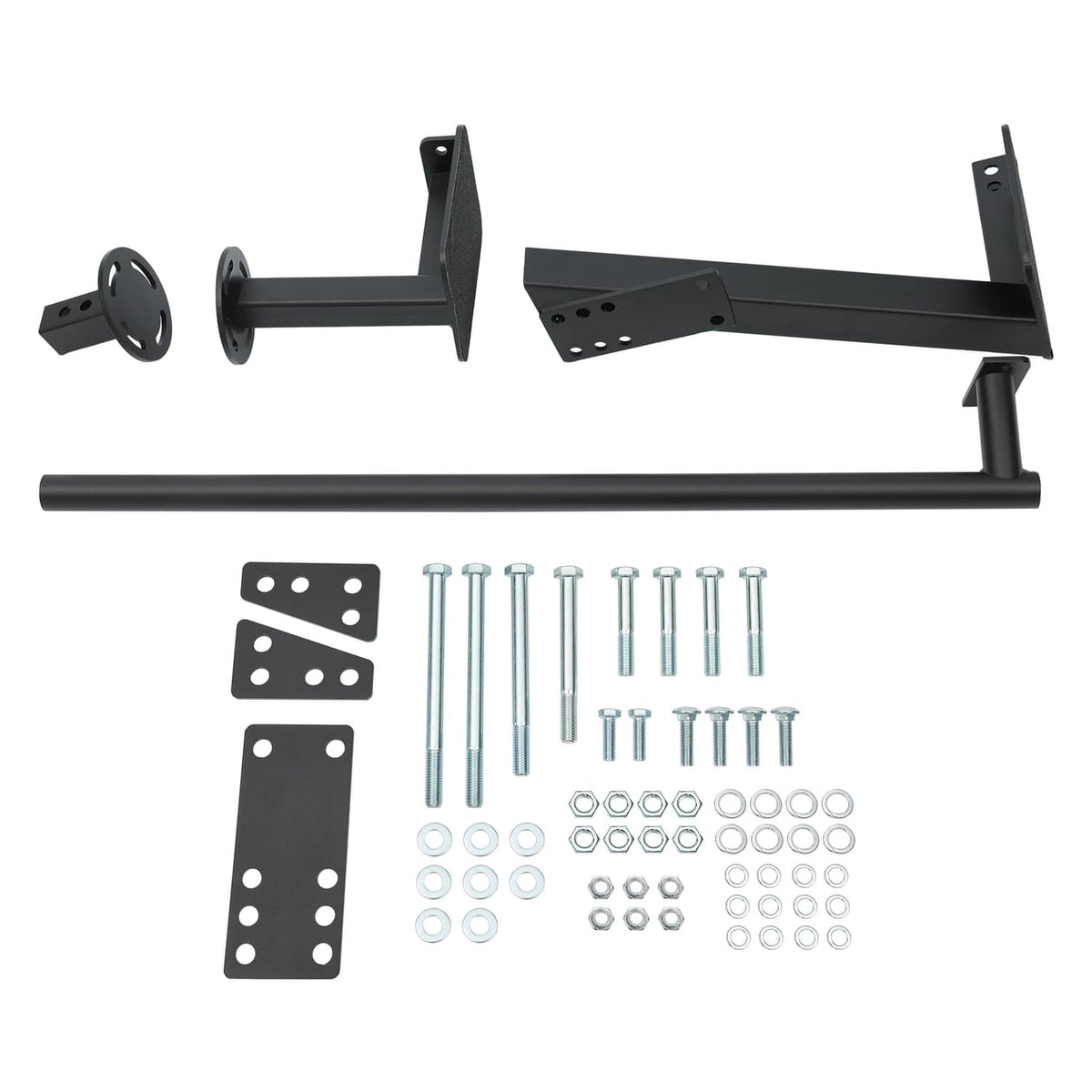 Dual boat trailer steps with handle, mounting brackets and hardware kit