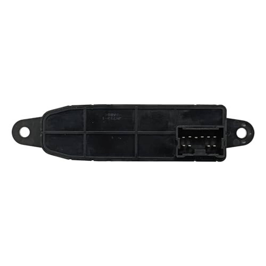 Power seat control switch back panel with wiring connector port, dark gray plastic