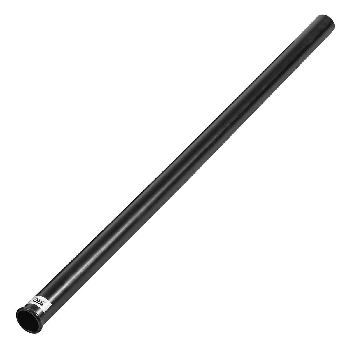 Single black plastic golf club tube with open end and rim