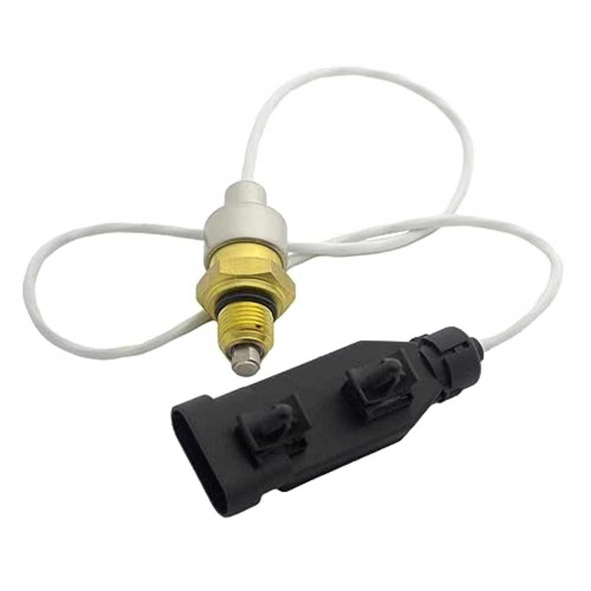 Turbo vane position sensor kit with brass-tipped sensor and long black connector housing