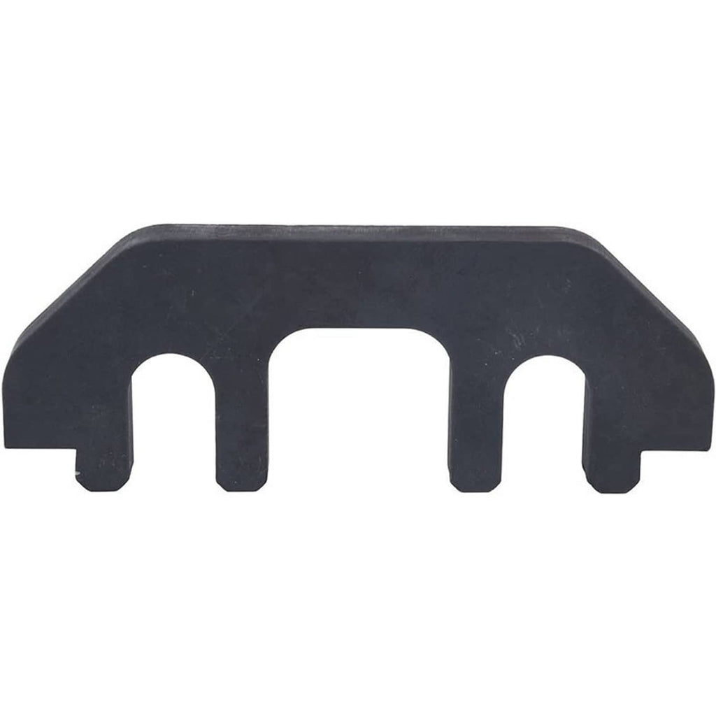Single-piece black camshaft holding tool block with three openings