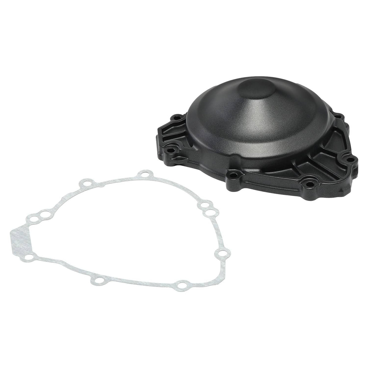 Stator engine cover with crankcase gasket, black cover and clear gasket