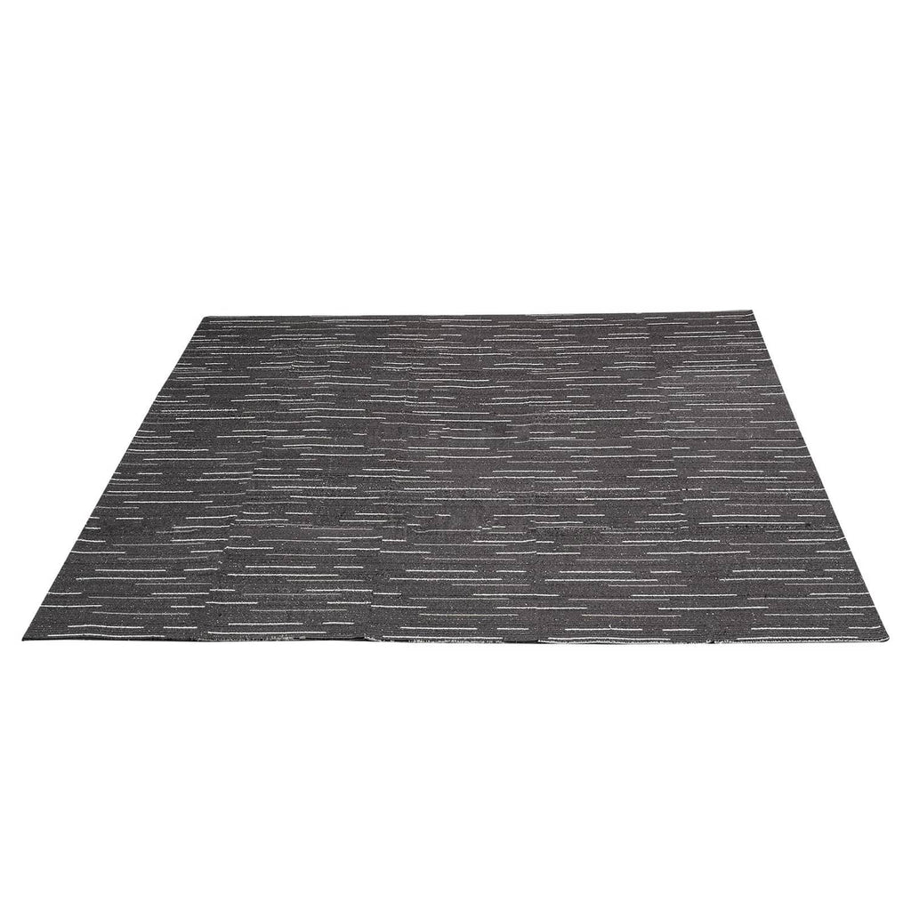 Gray modular carpet tile with textured woven pattern, flat top view