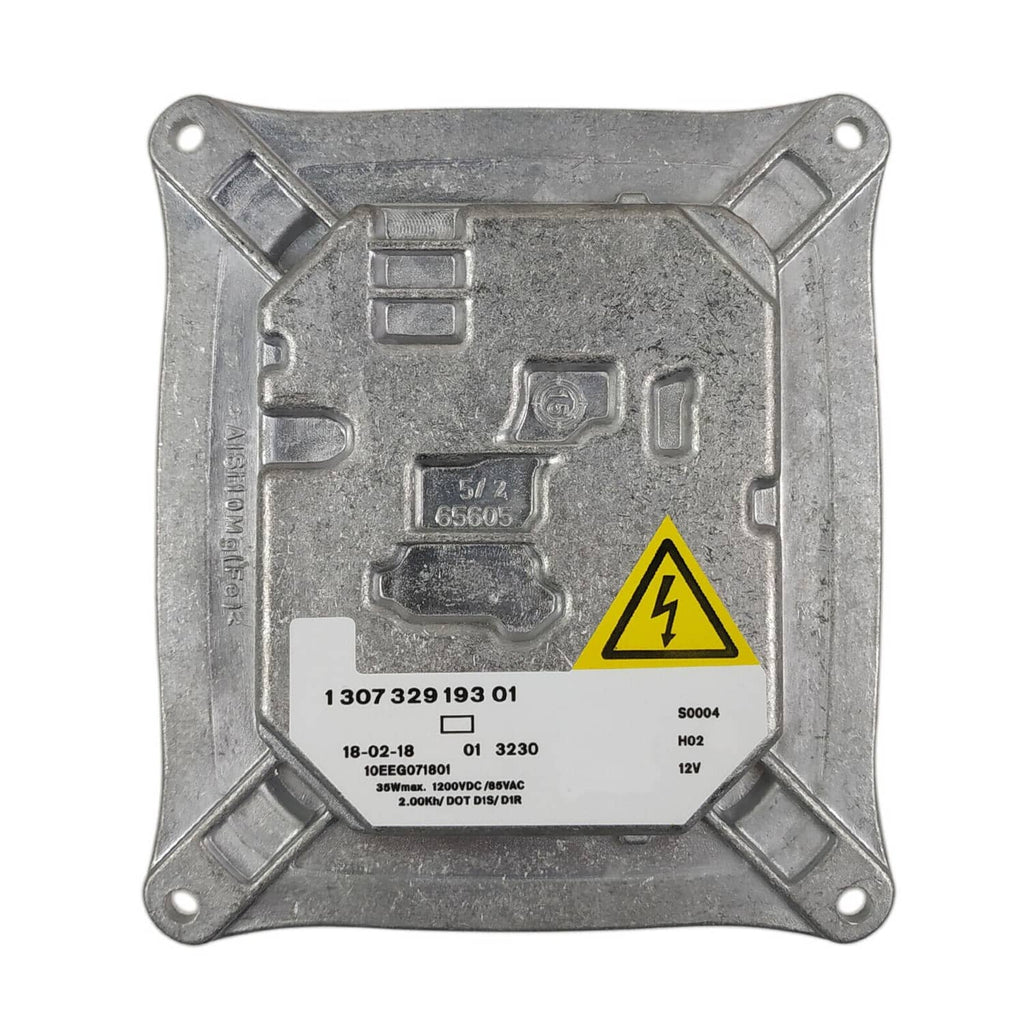Xenon HID headlight ballast module exterior with certification label