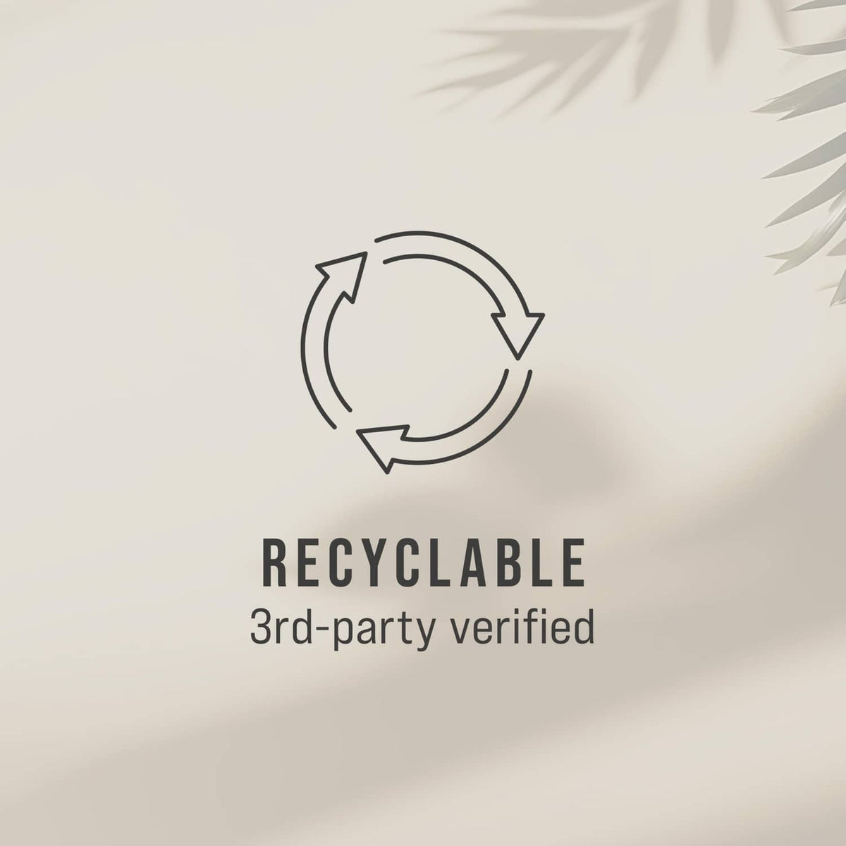 Air freshener refill container with recyclable icon graphic