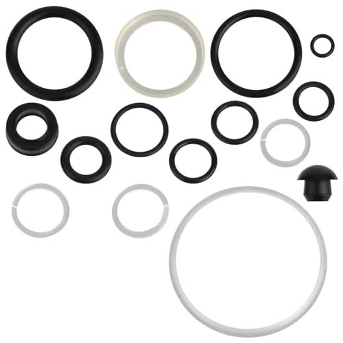 15-piece jack oil seal repair kit, mixed black and light-colored seal rings