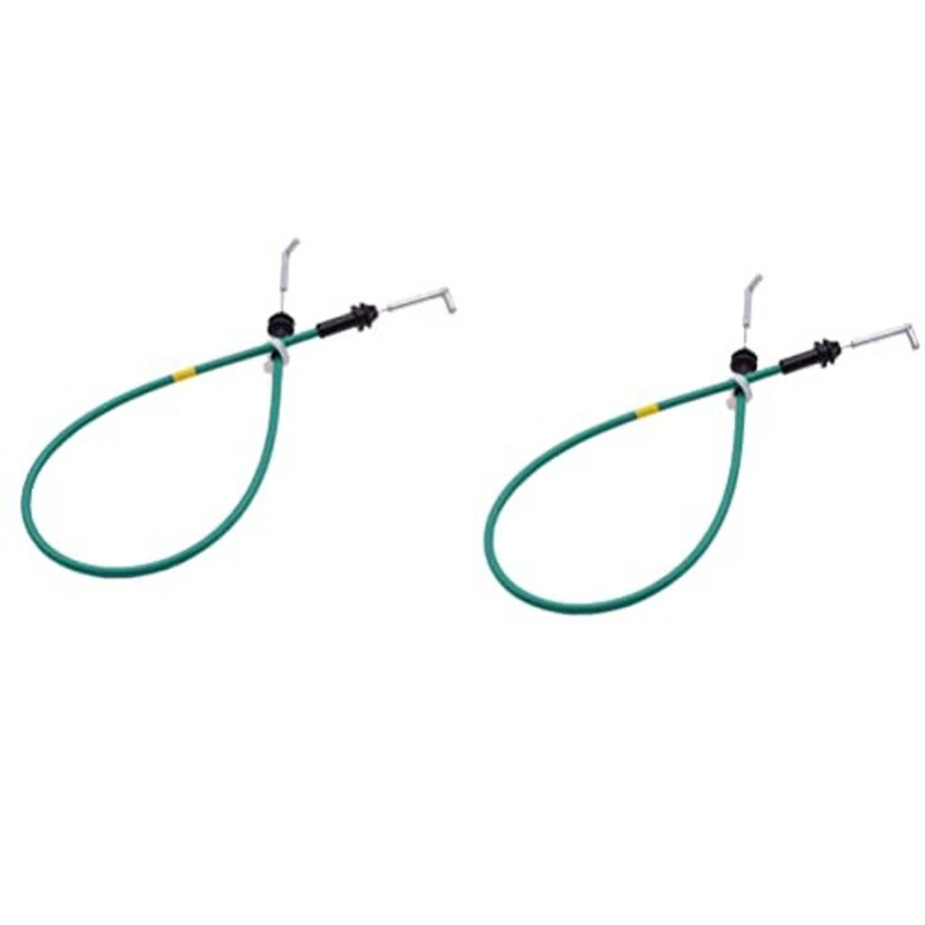 Green cable assemblies with black connectors and silver mounting tabs