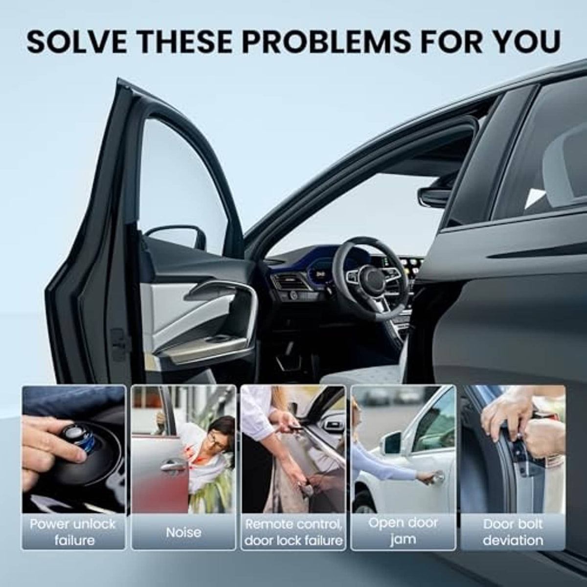 Power door lock system with exterior door handle and lock controls