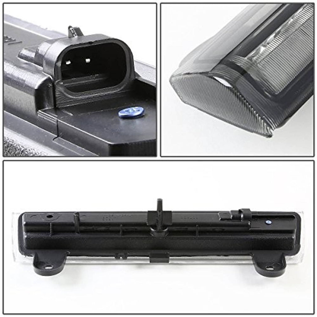 LED third brake light underside with connector plug and two black mounting feet