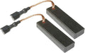 Air compressor carbon brush set with two black blocks and copper lead wires