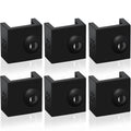 Set of black 3D printer hotend heater block silicone covers with round top hole