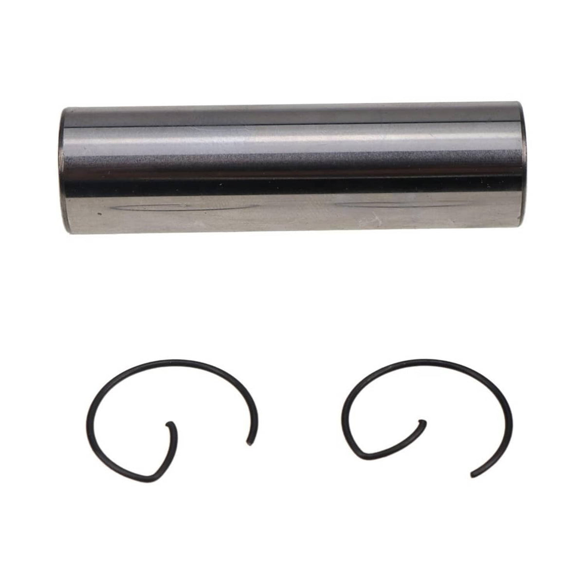 Piston with wrist pin and two piston rings