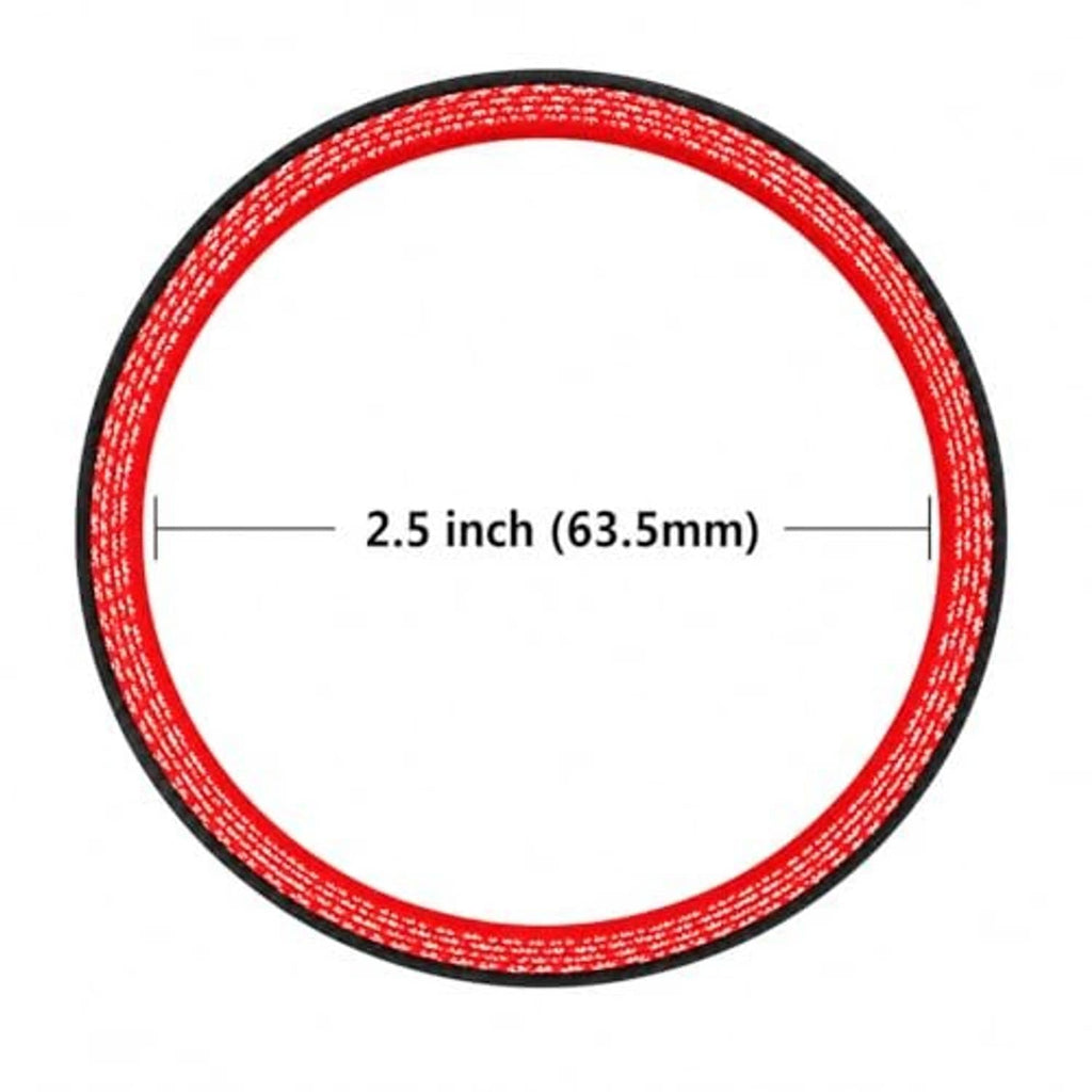 Black silicone hose coupler loop with red inner lining, 2.5 inch (63.5mm) size