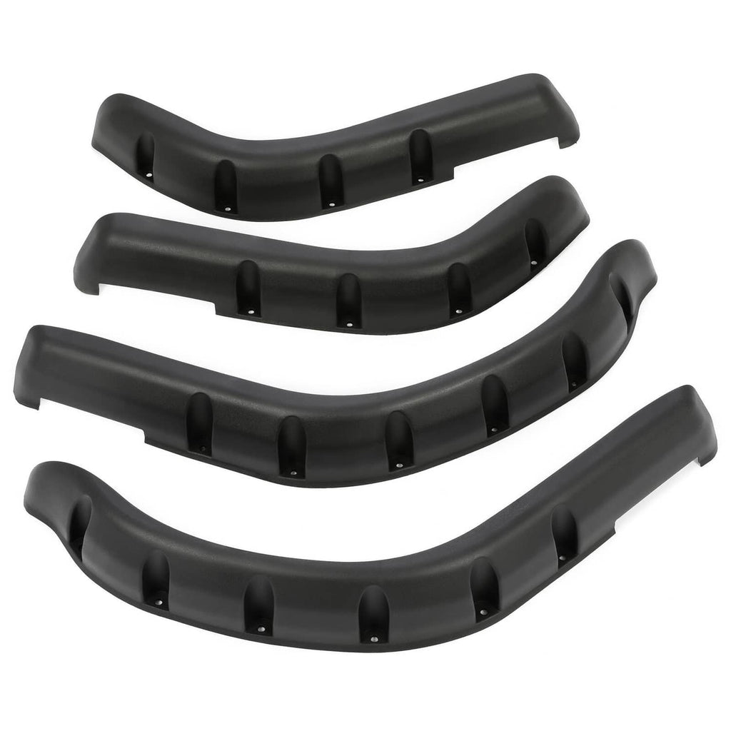 Black curved fender flares set of four with mounting tabs