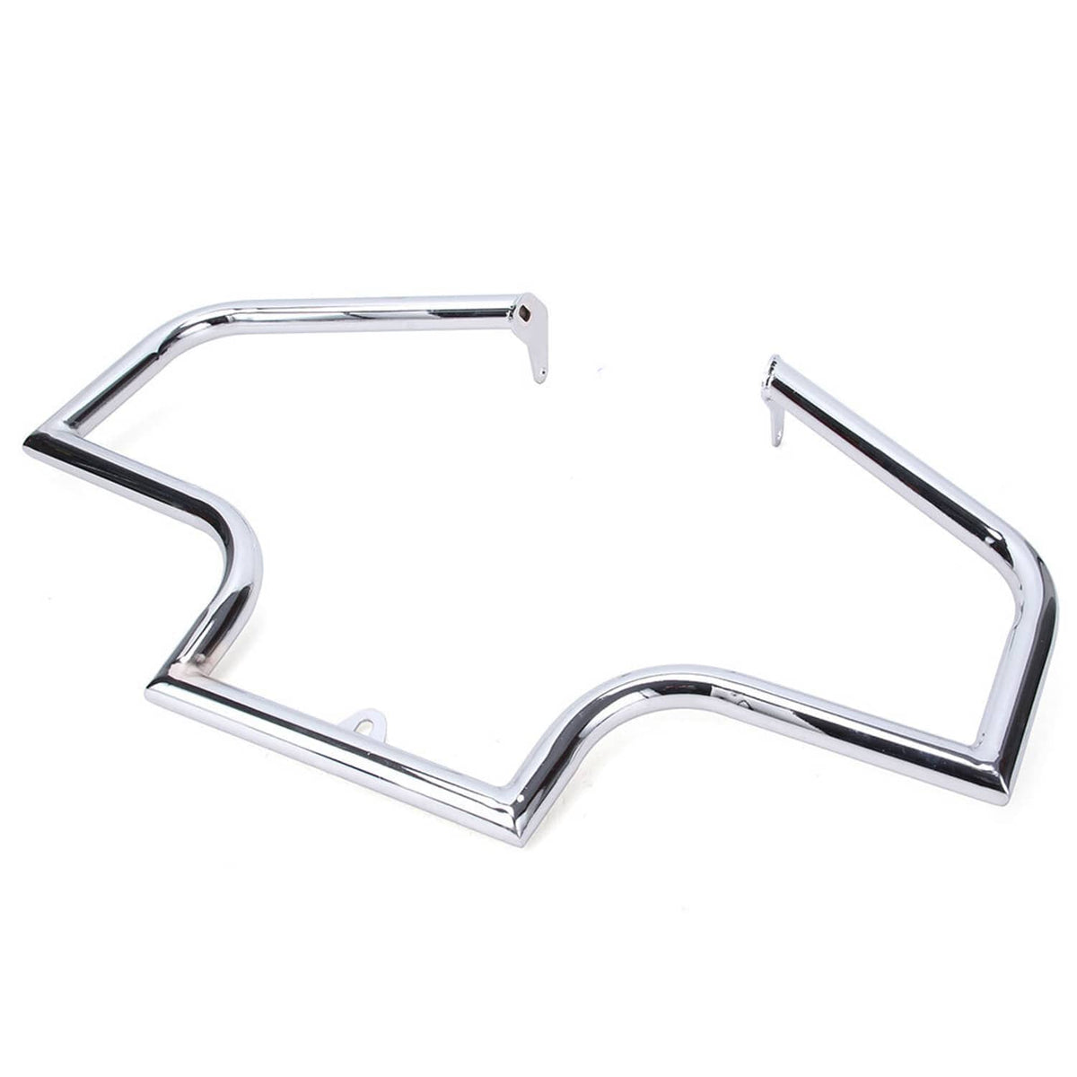 Chrome engine guard crash bar, left and right protective loop with mounting points