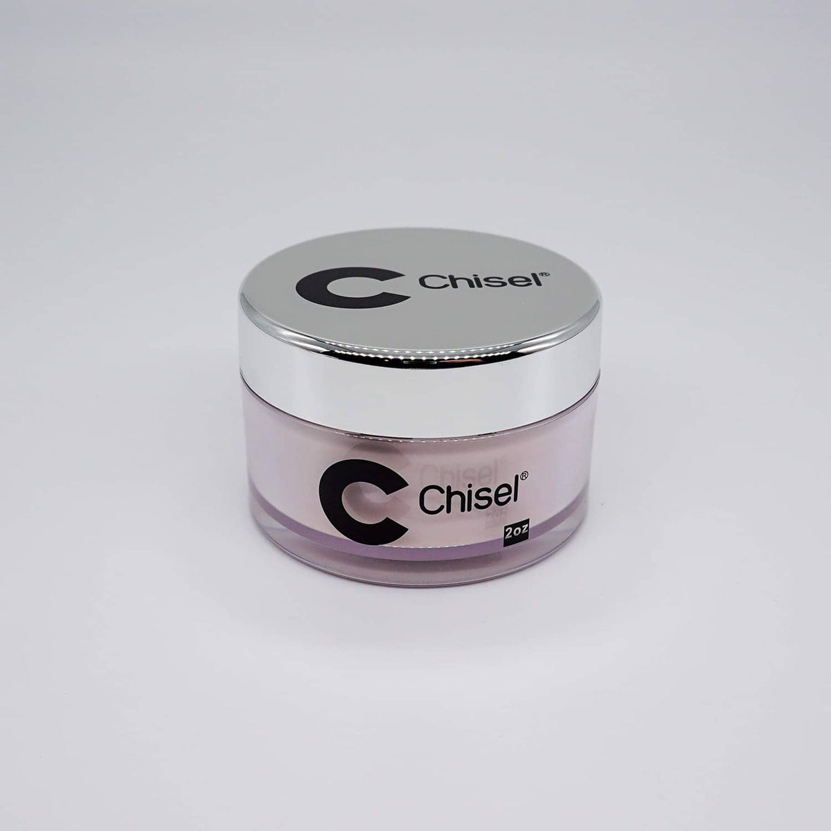Matte pink Chisel nail art solid gel jar with silver top, 2oz
