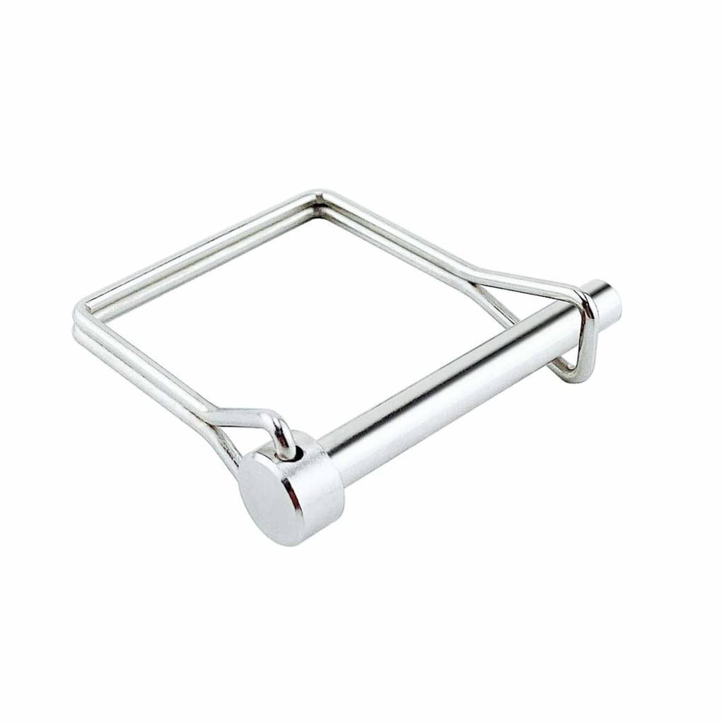 Stainless steel square PTO safety locking pin with side locking clip and round base