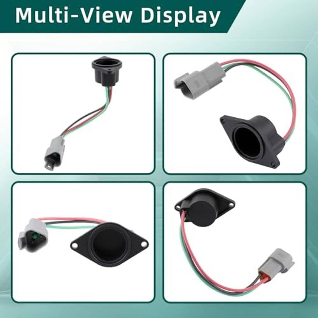 Speed sensor with red/green/white wires and gray connector plug