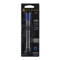 Cross ballpoint pen refill dual pack, blue ink, broad tip in retail package