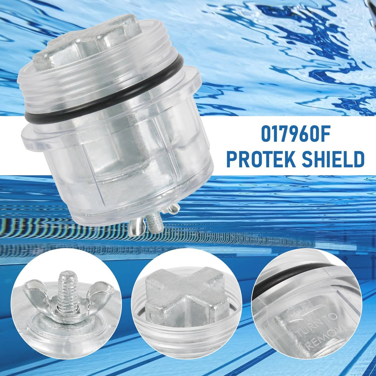 Clear heater shield assembly with black O-ring and yellow-tipped electrical leads