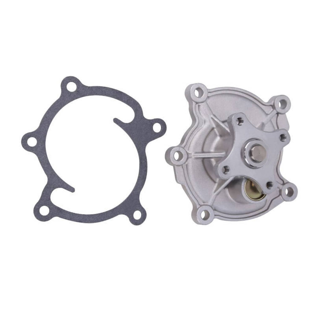 Engine water pump side view with gasket seal ring